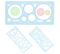 ABOOFAN Plantillas de Dibujo Geométrico PP Resistente Regla Multifuncional para Estudiantes y Artistas Herramienta Precisa para Medición y Borrador de Bocetos Kit para Arquitectura y