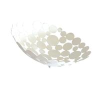 ABOOFAN Plato de Fruta Cesta Decorativa Diseño Abierto de Hierro Blanco y Forma de Láminas para Pan y Verduras, Adecuado para Hogar y Sala