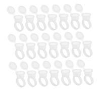 ABOOFAN Porta Anillos de Pigmento 50 Unidades Tamaño Estándar Tapa para Accesorios y Maquillaje Profesional en Salones y Escuelas de Belleza