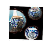 ABOOFAN Porta Velas De Cristal Mosaico Candelabro Decorativo Estilo Europeo