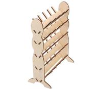 ABOOFAN Portahilos de madera Organizador de carretes Soporte para bobinas de costura y quilting práctico y fácil de usar para bricolaje 8 ranuras 8.07x6.29x2.95 pulgadas
