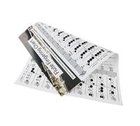 ABOOFAN Póster de Acordes para Flauta para Principiantes, Gráfico de Flauta en Papel Estucado Resistente, Tabla de Notas Útil para Práctica Musical y Guía de Aprendizaje en Tamaño Pequeño