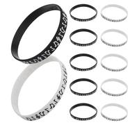 ABOOFAN Pulseras de Silicona Notas Musicales Negras y Blancas, 12 Piezas (6 Negras 6 Blancas), Pulseras para Conciertos y Festivales, Accesorio para Eventos Musicales y Recompensas