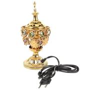 ABOOFAN Quemador De Incienso EléCtrico Compacto para DecoracióN del Hogar Y Oficina con DiseñO Vintage Incensario Reutilizable para Aromaterapia Y RelajacióN Enchufe UE