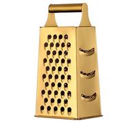 ABOOFAN Rallador De Caja De Acero Inoxidable Rebanador De Verduras De 4 Lados Trituradora De Alimentos Rallador De Especias De Queso De Mano Para Verduras Chocolate Dorado