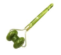 ABOOFAN Rodillo Jade Natural Doble Cabezal Masajeador Facial Portátil para Cuidado Piel Antiarrugas y Rejuvenecedor con Piedra de Jade Auténtico para Rostro Cuello y Ojos