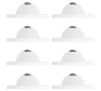 ABOOFAN Ruedas Giratorias Adhesivas Plástico y Acero 8 Piezas, Diseño Integrado de Bola y Soporte Silenciosas y Resistentes para Muebles y Cajas de Almacenamiento