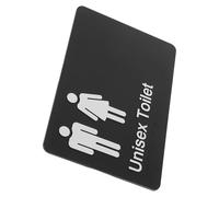 ABOOFAN Señalización de Aseos Públicos Braille para Baños Unisex Diseño Moderno y Resistente para y Áreas de Tráfico