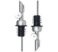 ABOOFAN Set de 2 Vertedores de Botellas de Licor y Aceite de Oliva en Acero Inoxidable con Tapa, Antigoteo y Fácil de Limpiar para Uso en Cocina y Bar
