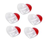 ABOOFAN Set de 5 Tubos de Brillo Labial Vacíos Forma de Corazón Frascos Plásticos Recargables y Portátiles para Brillo y Aceite Labial Diseño Desmontable para Uso Casa y Viaje