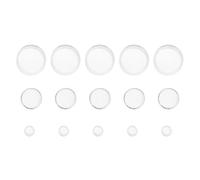 ABOOFAN Soporte para Joyas Transparente de Acrílico Redondo para Exhibición en Casa, Paquete de 15 Piezas, Diseño Moderno y Simple para Organizar Colecciones