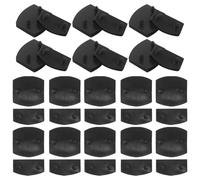 ABOOFAN Soportes para Listones de Cama y Sofá Cama Negros de Plástico, 48 Piezas (24 Dobles 24 Simples), Tapas de Extremo Resistentes, Accesorio de Reemplazo Compatible para Bases