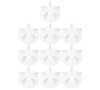 ABOOFAN Soportes para Práctica de Uñas Postizas 10 Piezas de Plástico Transparente Base Antideslizante Diseño Loto para Arte de Uñas y Exhibición en Salón y Uso en Casa