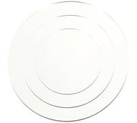 ABOOFAN Tablero de Espejo Acrílico Reflectante para Fotografía, 3 Piezas Redondas, Accesorio Fácil de Usar para Exhibición y Decoración de Pared