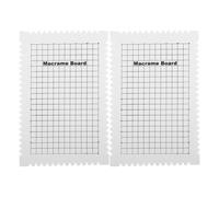 ABOOFAN Tablero de Macramé de Espuma Color Claro 2 Piezas para Hacer Pulseras y Joyas, Tablero de Bloqueo de Crochet Superficie de Rejilla Antideslizante, Suministros Portátiles