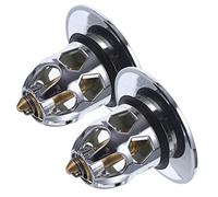 ABOOFAN Tapón del Lavabo del Baño Pulsador 2 Piezas Acero Inoxidable Plata, Recambio Desagüe Antigoteo, Compatible Fregadero y Bañera, Accesorio Funcional Antirretorno para Uso Doméstico