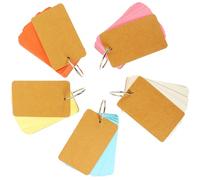ABOOFAN Tarjetas Didácticas en Blanco Portátiles con Anilla Metálica para Estudiantes y Viajeros, Cuaderno de Notas de Papel Resistente para Tomar Apuntes en Escuela y Viaje
