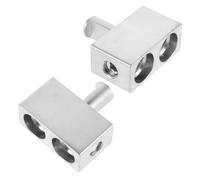 ABOOFAN Terminal de Entrada de Potencia para Amplificador de Coche Adaptador de Cable Doble Calibre Conector de Audio de Aleación de Aluminio 2 Piezas Conexión Estable para Sistemas