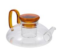 ABOOFAN Tetera de Cristal Práctica y Fácil de Limpiar Estilo Japonés para Café y Té, Cafetera Casera de Vidrio Rojo de 600ml para Salón de Té