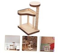 ABOOFAN Torre para Gatos para Gatos De Interior Mini Árbol para Gatos Domésticos Accesorio De Diseño De Mini Casa Pequeño Rascador para Gatos De Madera Adornos Casa De Muñecas