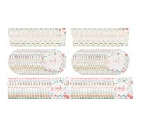 ABOOFAN Vajilla Eid Mubarak 2 Uds. Platos Islámicos Platos de Exhibición Decorativos Bandeja para Aperitivos Juego de Papel Eid