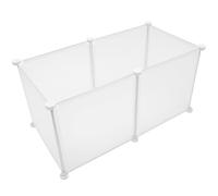 ABOOFAN Valla Desmontable para Mascotas Pequeñas en Resina de Color Claro, Set de 6 Piezas para Conejo y Hámster, Estilo Simple Adecuado para Ejercicio Interior