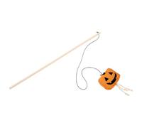 ABOOFAN Varita Que Estimula la Curiosidad de Gatitos en Casa para Gatos de Burla Estilo Halloween Forma de Calabaza Naranja, Juguete Interactivo Portátil