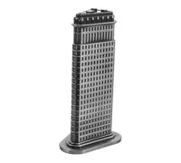 ABOOFAN Vintage Metal Architectural Building Model Retro Alloy Craft Sculpture For Office Desk and Home Decor Flexible Travel Souvenir and Photography Prop