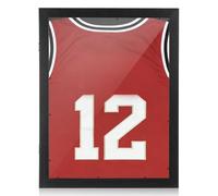 ABOOFAN Wooden Sports Uniform Shadow Box With Front Wall Desktop Display Case For Baseball Football Jerseys Solid Wood Frame For Memorabilia Preservation And Home Decor