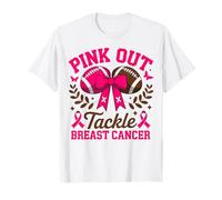 Abordar el cáncer de Mama Pink out American Football Awareness Camiseta