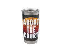 Abortar la corte Retro Sunset Derechos reproductivos Protesta Arte Vaso térmico de acero inoxidable de doble pared