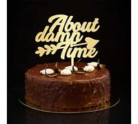 About Damn Time - Decoración para tartas de boda con texto en inglés "Mr And Mrs", personalizable, diseño retro de novia y novio, para despedida de soltera, decoración de boda, regalos de compromiso