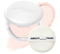 ABOUT TONE Sebum Cut Powder Pact 0.28oz - Polvo compacto con control extremo de sebo, con espejo y borla, textura ultrafina, acabado de maquillaj