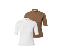 ABOUT YOU Camiseta 'Lenni' marrón / blanco M EUR