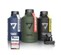 ABOVE. Botella Agua Acero Inoxidable 1.3L / 2.2L - Sin BPA, Resistente y Antifugas - con 2 Tapas Incluidas para Fitness, Deporte y Gimnasio - No térmica (2.2L Azul)