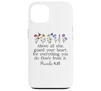 Above Else Guard Your Heart Proverbs 4:23 Bible Verse Jesus Carcasa para iPhone 13