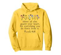 Above Else Guard Your Heart Proverbs 4:23 Bible Verse Jesus Sudadera con Capucha