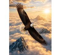Above the Clouds: Eagle Wide Ruled Notebook