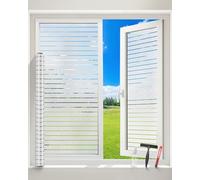 aboveBED Vinilos para Cristales 44.5x400cm, Vinilo Adhesivo Cristal, Vinilo Ventana Privacidad, Anti-UV Autoadhesivo Estático, Esmerilado Rayas Translucido, para Dormitorio Baño Cocina Oficina Hogar