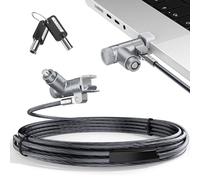 AboveTEK Cable de bloqueo para laptop para MacBook Pro 14/16 (2021-2024), bloqueo de seguridad antirrobo para laptop, cable de bloqueo de computadora de acero resistente a cortes de 2 m, diseño