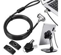 AboveTEK Candado de Seguridad para Ordenador Portátil, Candado con Cable para Tableta, Kit de Bloqueo de Acero Resistente con 2 Llaves para iPad, iPhone, Móvil, Computadora, Monitor, Mac