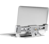 AboveTEK estación de Bloqueo portátil, candado de Seguridad MacBook de Aluminio con Cilindro de Cobre, Bloqueo antirrobo para portátiles 11''-17'' sin Ranura con Base Antideslizante-Plata