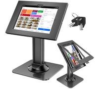 AboveTEK Soporte antirrobo para iPad POS iPad, soporte de seguridad y soporte para tablet con cerradura, base pesada TH-336B, color negro