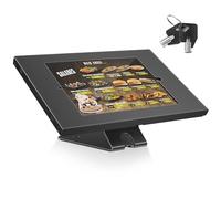 AboveTEK Soporte Antirrobo para iPad y Tablet con Cerradura, POS/TPV de Mostrador y Pared, Giro 360° y Ajuste de Ángulo, Base Metálica, Gestión de Cables - Modo Kiosco, Compatible con iPad (Air/Pro)