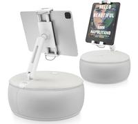 AboveTEK Soporte con Cojín para Tablet e iPad, Almohada para Cama, Sofá y Regazo, Giratorio 360° y Brazo Ajustable 180°, Manos Libres para Kindle, Tablets y Móviles de 4,7" a 12,9"