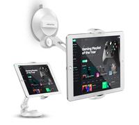 AboveTEK - Soporte con Ventosa para iPad, Plegable para Coche, para Tablet de 4 a 11 Pulgadas, Ideal para Parabrisas, Cama, Cocina y Oficina (Blanco)