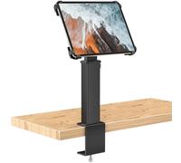 AboveTEK Soporte de Escritorio para iPad, Ajustable con rotación de 360° e inclinación de 180°, Compatible con tabletas de 9.7" a 13", antirrobo, de Aluminio Resistente, Ideal para el Trabajo-Negro