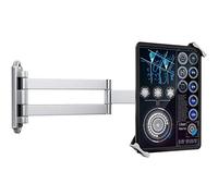 AboveTEK Soporte de Pared para Tablet Antirrobo - Compatible con Tablets de 7 a 11 Pulgadas, Incluyendo iPad, Galaxy Tab, Slate, Fire y Más - Brazo Largo Articulado Ajustable con Rotación (Plata).