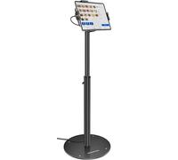 AboveTEK Soporte de Pie para iPad/Tablet TPV, Antirrobo con Cerradura, Altura Ajustable y Giro 360° e Inclinación, Base Pesada, Compatible 7,9-11 Pulgadas, para Tienda, Recepción y Punto de Venta