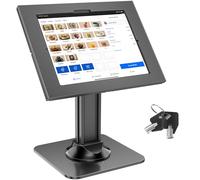 AboveTEK Soporte de seguridad antirrobo para tableta de escritorio, soporte giratorio de 360°, color negro